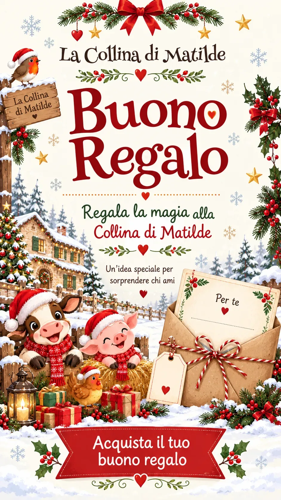 Clicca qui per acquistare il buono regalo per l'ingresso alla Collina di Matilde